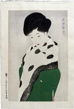 Shinsui Ito Japanese Large Woodblock Print It Looks Like Snow by Ito Shinsui - 4607805