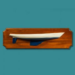 Shipbuilders half block model of classic 1960s yacht - 804707