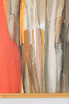 Shirley n e Moss Rapp Mariani Mid Modern Abstract Painting Oil On Board American 1970 s  - 2331954
