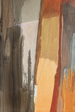 Shirley n e Moss Rapp Mariani Mid Modern Abstract Painting Oil On Board American 1970 s  - 2331956