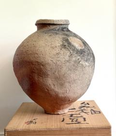 Shiro Tsujimura Large Japanese Contemporary Shigaraki Tsubo with Tomobako by Shiro Tsujimura - 4640485