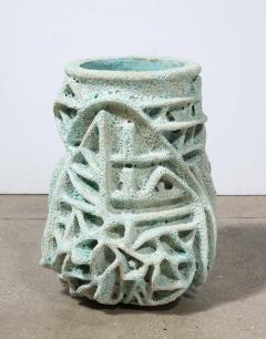 Shizue Imai Blue Ceramic Vase - 3078552