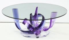 Shlomi Haziza Haziza Indigo Violet Acrylic Ribbon Coffeetable - 1473778