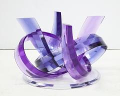 Shlomi Haziza Haziza Indigo Violet Acrylic Ribbon Coffeetable - 1473780