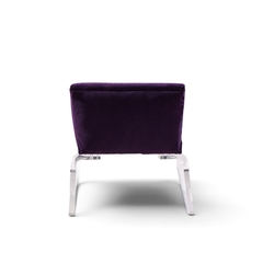 Shlomi Haziza Haziza Mid Century Lucite and Upholstered Sculptural Chaise Lounge Settee - 4743222