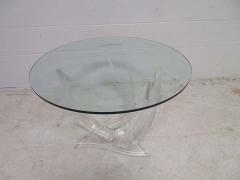 Shlomi Haziza Pair of Signed Haziza Lucite and Glass Tables - 1760272