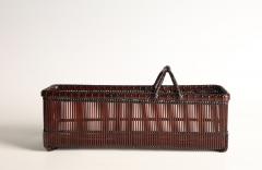 Shobun Suemura Parallel Line Rectangular Flower Basket ca 1992 - 4439711