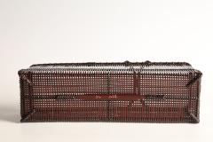 Shobun Suemura Parallel Line Rectangular Flower Basket ca 1992 - 4439712