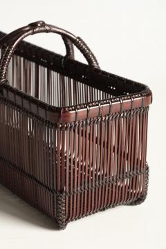 Shobun Suemura Parallel Line Rectangular Flower Basket ca 1992 - 4439715