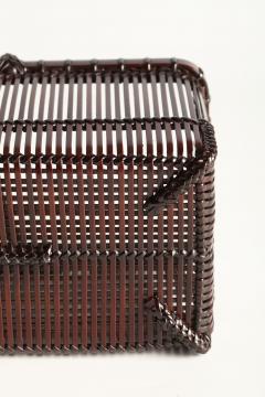 Shobun Suemura Parallel Line Rectangular Flower Basket ca 1992 - 4439717