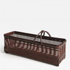 Shobun Suemura Parallel Line Rectangular Flower Basket ca 1992 - 4439874