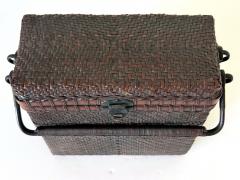 Shokosai I Hayakawa Rare Japanese Handled Bamboo Basket for Chado Hayakawa Shokosai I Tomobako - 4812735