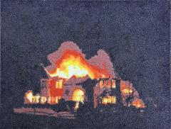 Shonagh Adelman Mixed Media Painting House on Fire 2011 - 4432331
