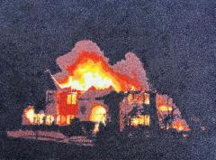 Shonagh Adelman Mixed Media Painting House on Fire 2011 - 4432411