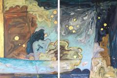 Sid Schatzky Sid Schatzky La Mer 2013 Acrylic on Canvas a Pair - 3167701