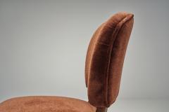 Side Chair With Copper Upholstery France 1940s - 4584378