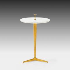 Side Table in Carrara Marble and Brass - 2308314