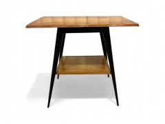 Side Table with a Swivel Top in Pau Marfim Ebony finish Unknown 1950s - 4336658
