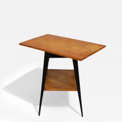 Side Table with a Swivel Top in Pau Marfim Ebony finish Unknown 1950s - 4336937
