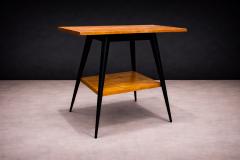 Side Table with a Swivel Top in Pau Marfim Ebony finish Unknown 1950s - 4579654
