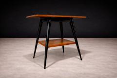 Side Table with a Swivel Top in Pau Marfim Ebony finish Unknown 1950s - 4579658