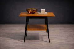 Side Table with a Swivel Top in Pau Marfim Ebony finish Unknown 1950s - 4579662