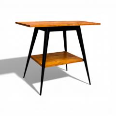 Side Table with a Swivel Top in Pau Marfim Ebony finish Unknown 1950s - 4580209
