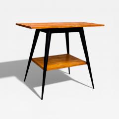Side Table with a Swivel Top in Pau Marfim Ebony finish Unknown 1950s - 4580210