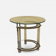 Side table in lucite and brass by Charles Hollis Jones - 3044613