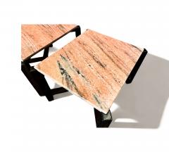 Side tables in Rosewood Pink Granite Unknown 1960s Lot 675 - 4317486