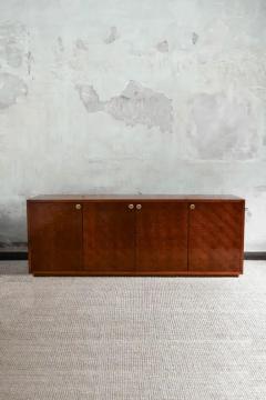 Sideboard in Pressed Bamboo with Brass Details 1970s Glossy Finish - 4079817