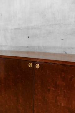 Sideboard in Pressed Bamboo with Brass Details 1970s Glossy Finish - 4079818