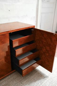 Sideboard in Pressed Bamboo with Brass Details 1970s Glossy Finish - 4079819