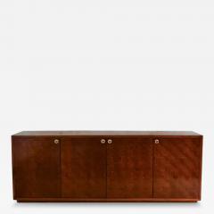 Sideboard in Pressed Bamboo with Brass Details 1970s Glossy Finish - 4083239