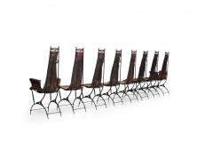 Sido Thevenin Set of 8 Sido and Fran ois Thevenin Dining Chairs - 2434636