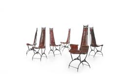 Sido Thevenin Set of 8 Sido and Fran ois Thevenin Dining Chairs - 2434644