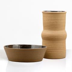 Signe Persson Melin Signe Persson Melin designed Scandinavian Modern ceramic studio vase and bowl - 2562130