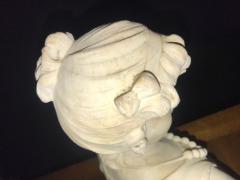 Signed 19th Century Marble Miniature Bust of a Young Girl Signed on Reverse - 2991863