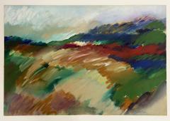 Signed Abstract Expressionist Landscape Mid Day Shower 20th Century - 4766494