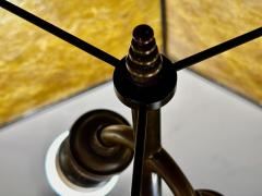 Signed Art Deco Dinandrie Lamp Vase with Mica shade Signed Edition Jouvenia - 3794323
