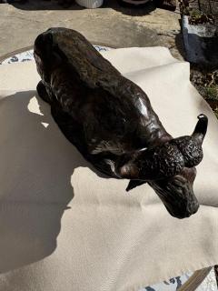 Signed Bronze Bull 3 15 Dated 98 - 4474504