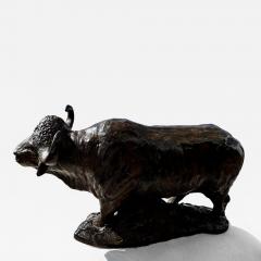 Signed Bronze Bull 3 15 Dated 98 - 4475556