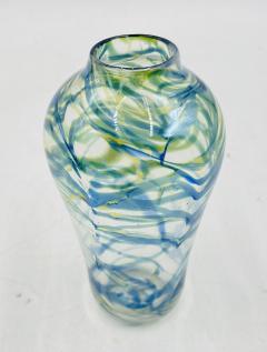 Signed Hand Blown Art Glass Vase by Roland R Correia Dated 1975 - 4220292