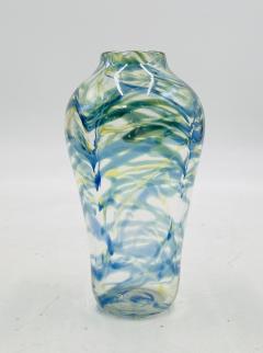 Signed Hand Blown Art Glass Vase by Roland R Correia Dated 1975 - 4220297
