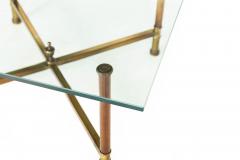 Signed Maison Jansen Coffee Cocktail Table in Brass and Glass - 4502609