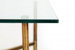 Signed Maison Jansen Coffee Cocktail Table in Brass and Glass - 4502611