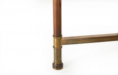 Signed Maison Jansen Coffee Cocktail Table in Brass and Glass - 4502615