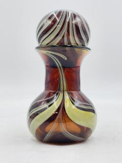 Signed Murano Art Glass Jar with Lid by C Rachke Italy 20th Century - 4220304