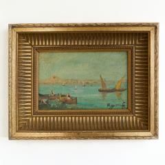 Signed Oil Painting of Seaside View c 1900 - 4569709