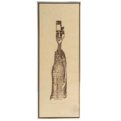 Signed Serigraph Print of Tree Trunk Female - 1803316